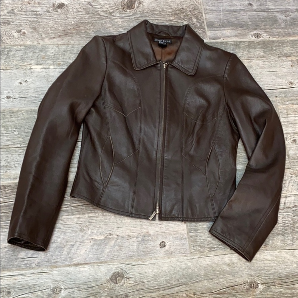 Bebe Mapa Leather Jacket S